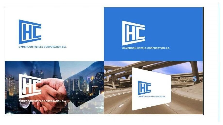 Le logo en bleu sur blanc, en blanc sur bleu et sur photos.
