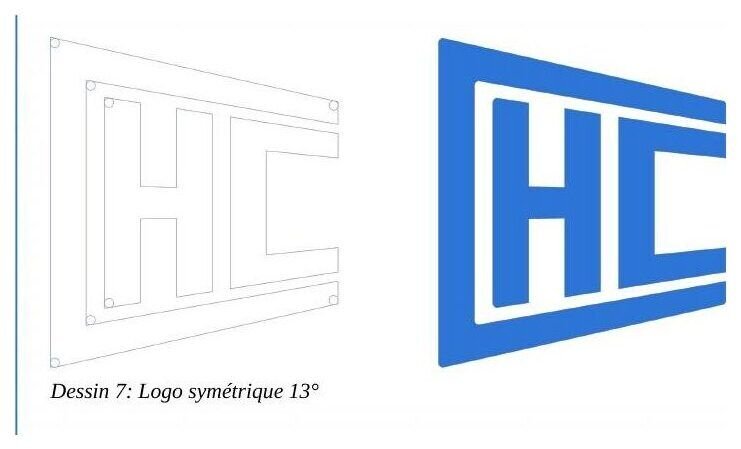 Logo symétrique à 13°, version validée.